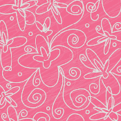 scribble flowers pink